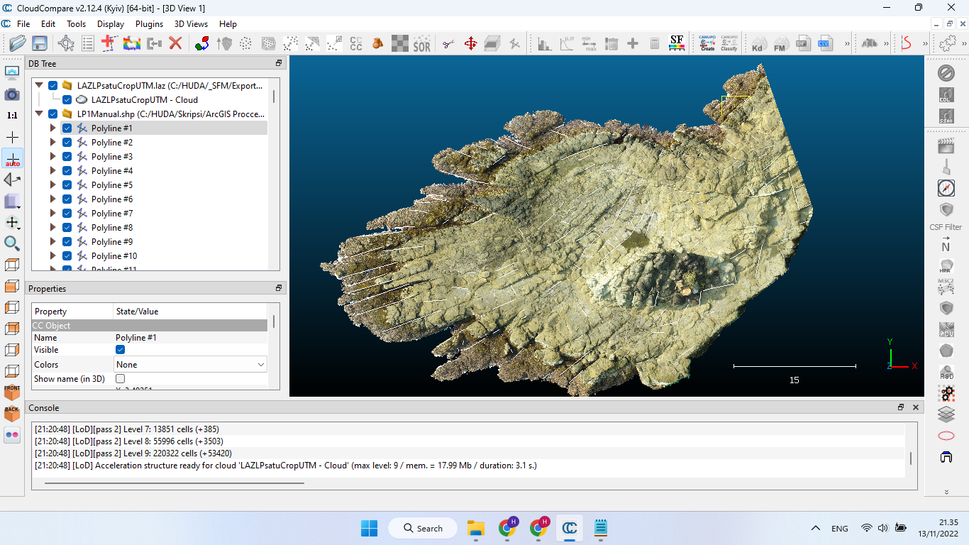 My Poly Line and the Point Cloud