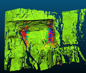 segment of C2M distances (SfM_mesh to LiDAR point cloud)